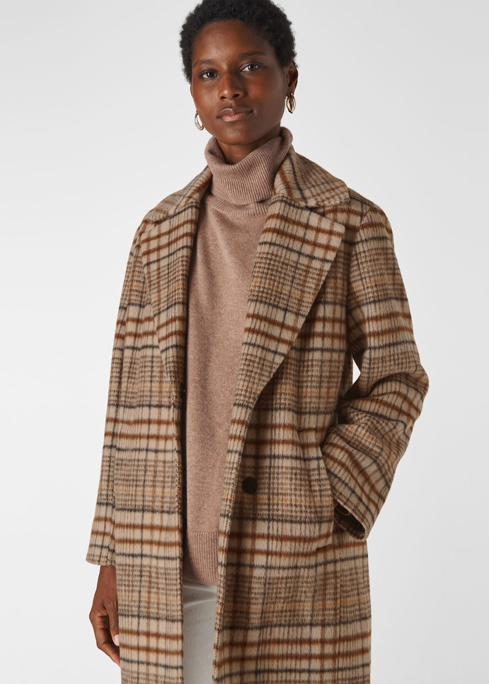 Quinn check coat best sale