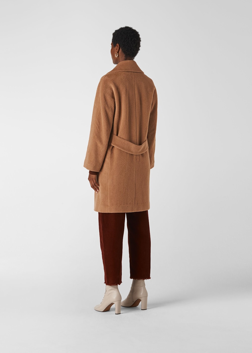 Camel cocoon coat uk sales