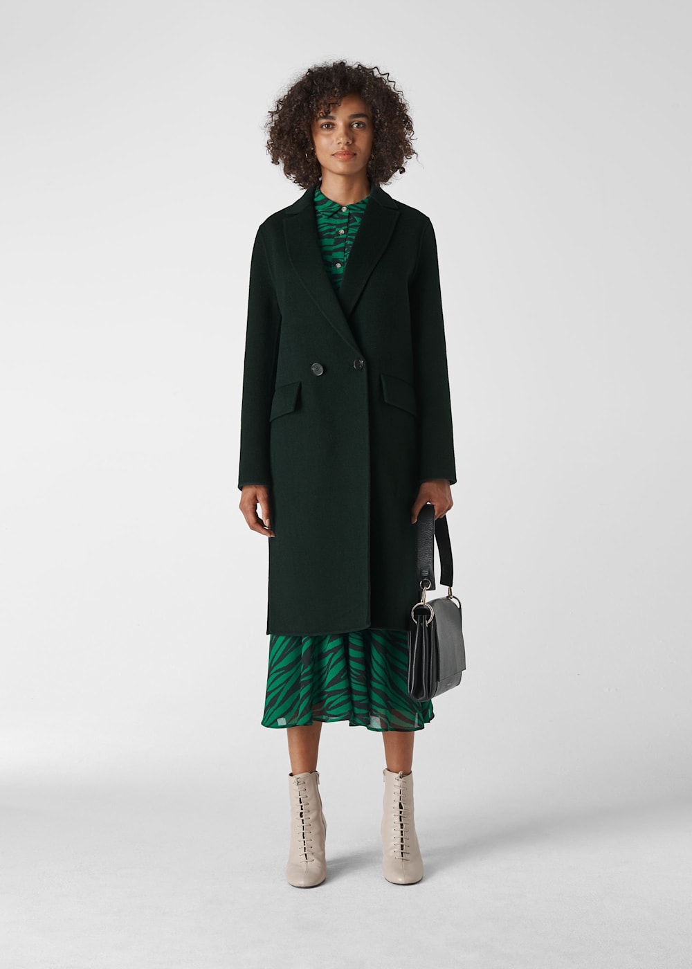 Double Faced Short Wool Coat