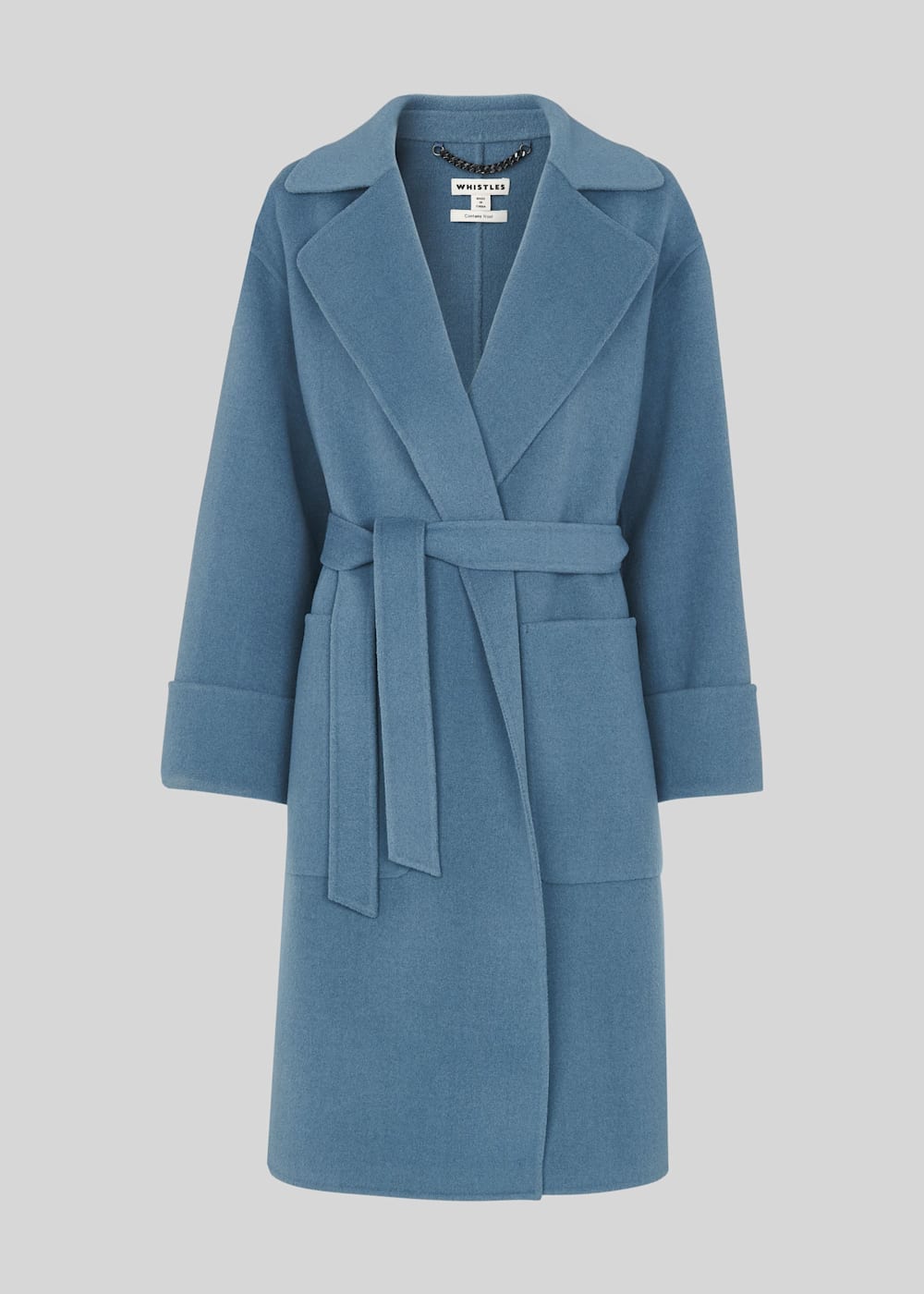 Double faced wrap coat store