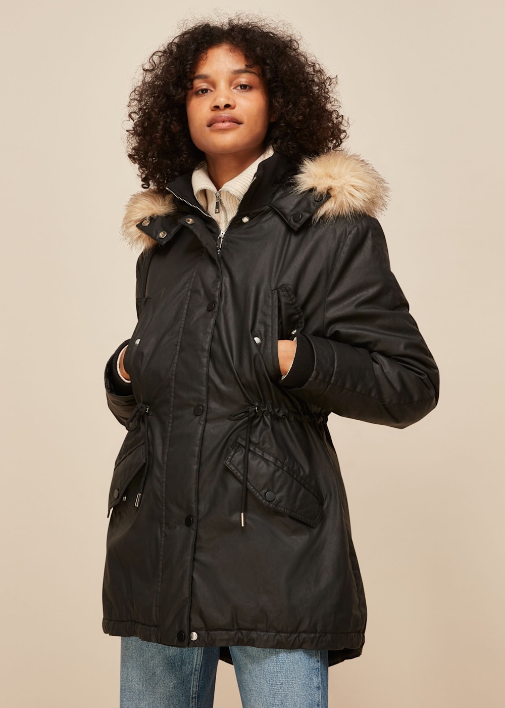 Whistles karlie waxy parka cheap