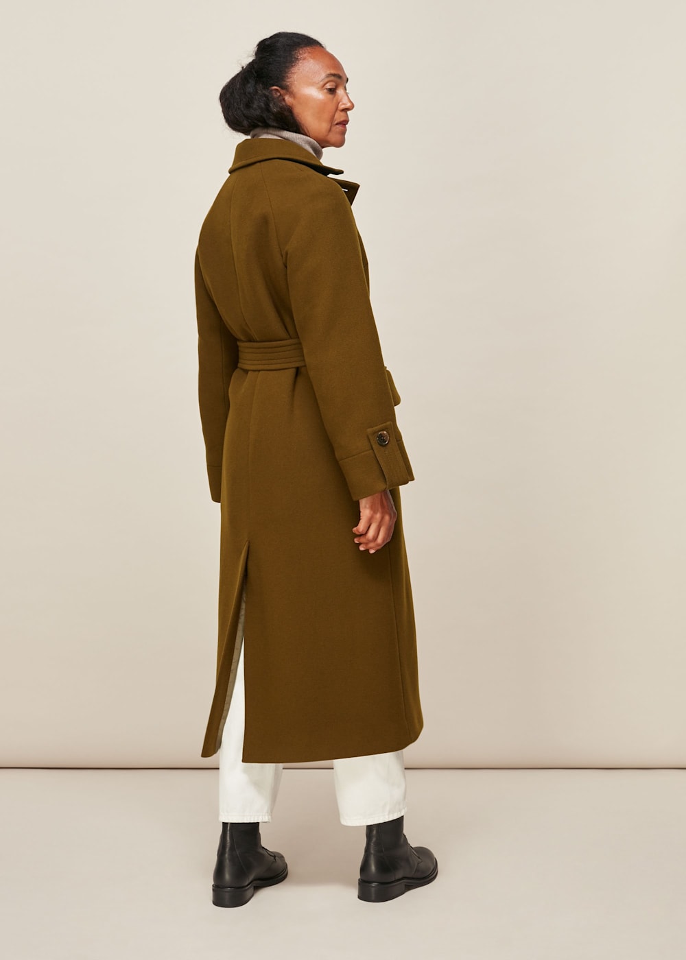 Khaki Wool Belted Trench Coat | WHISTLES | Whistles US | Khaki Wool Belted Trench Coat | WHISTLES | Whistles US |