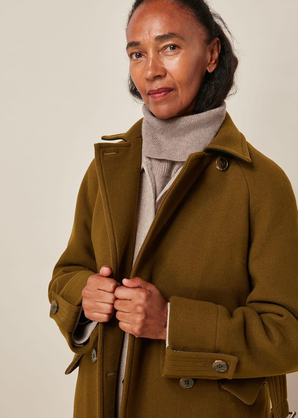 Khaki Wool Belted Trench Coat | WHISTLES | Whistles US | Khaki Wool Belted Trench Coat | WHISTLES | Whistles US |