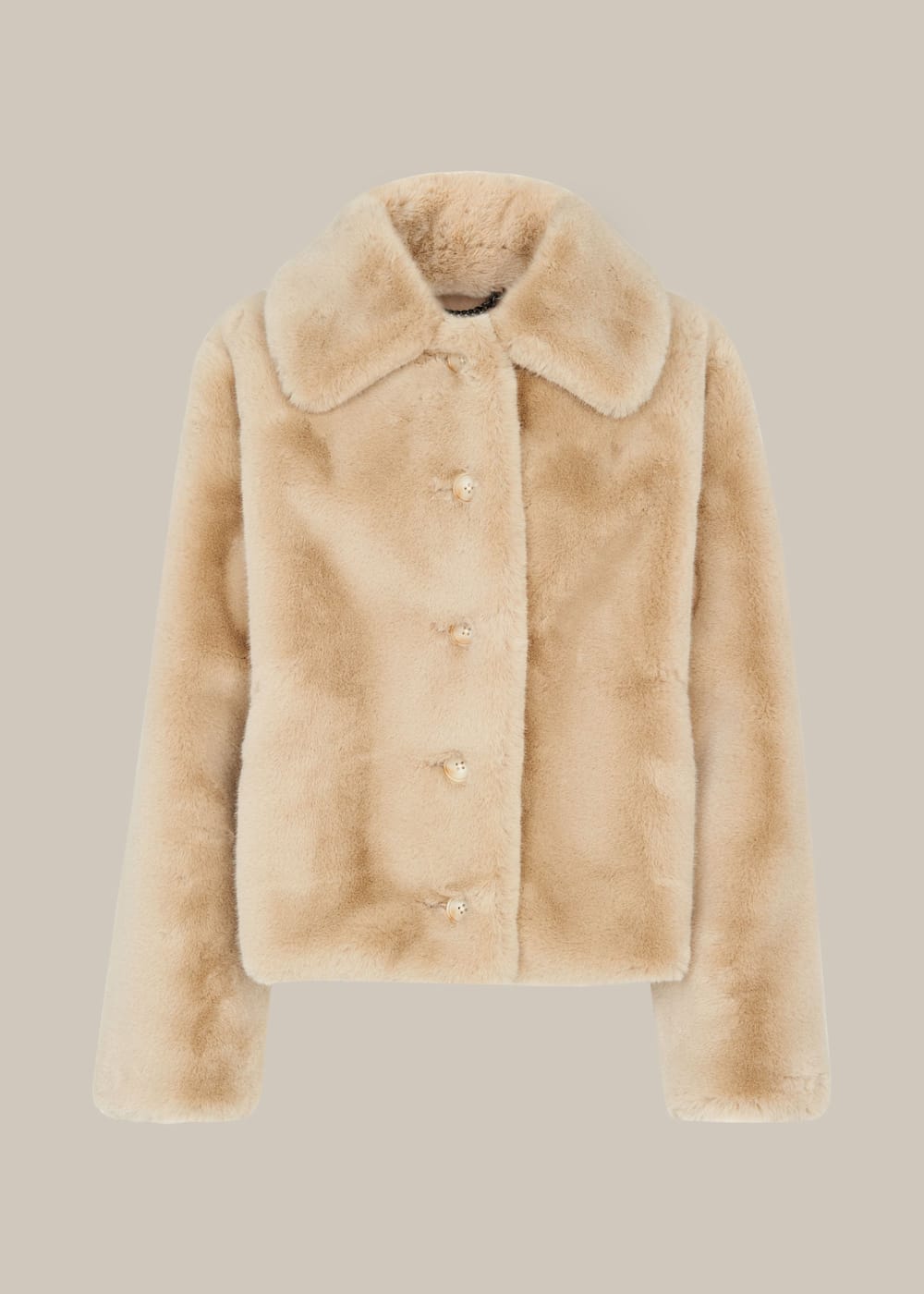 Short fake fur coat cheap