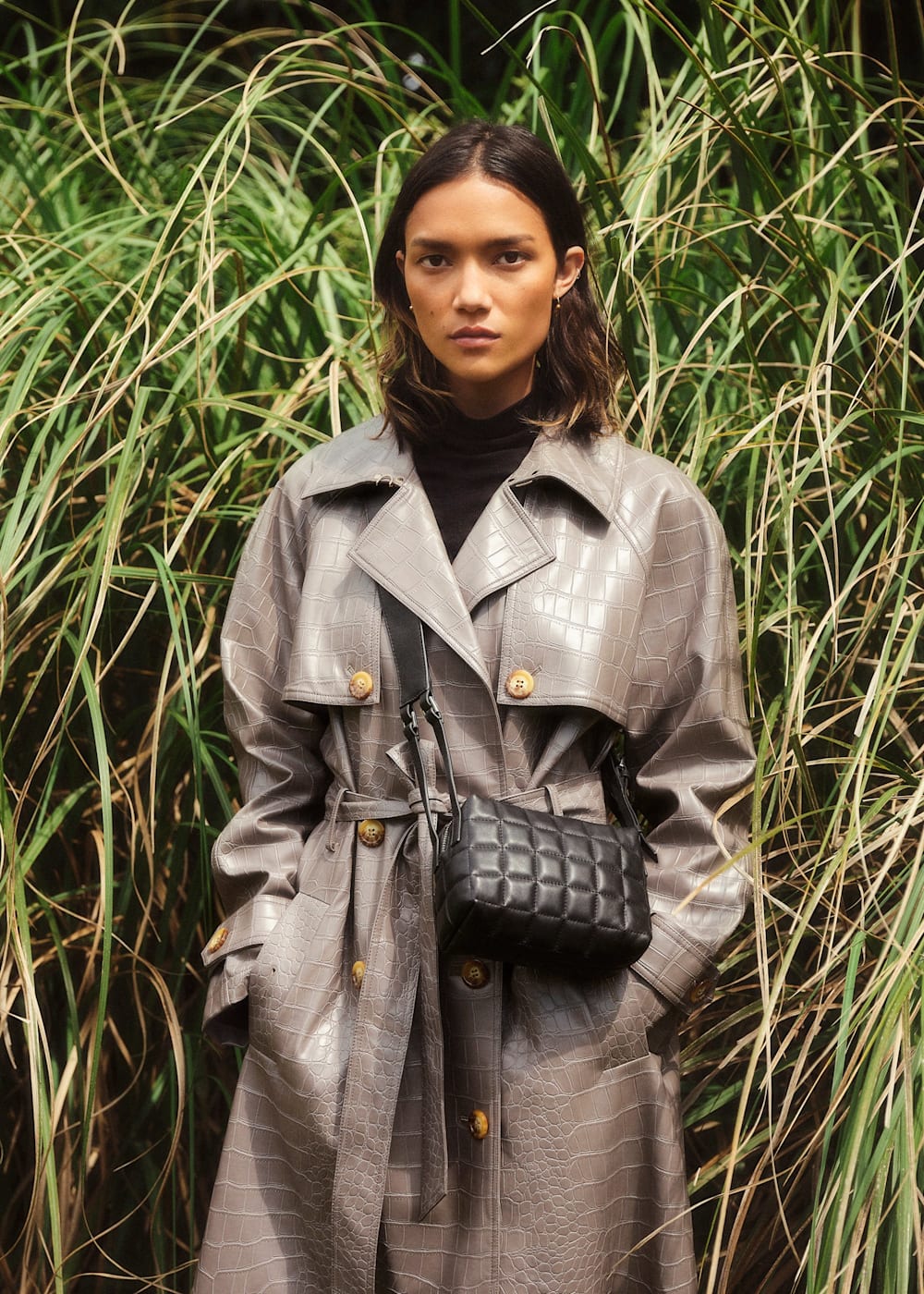 Grey Croc Belted Trench Coat | WHISTLES | Whistles US | Grey Croc Belted Trench Coat | WHISTLES | Whistles US |