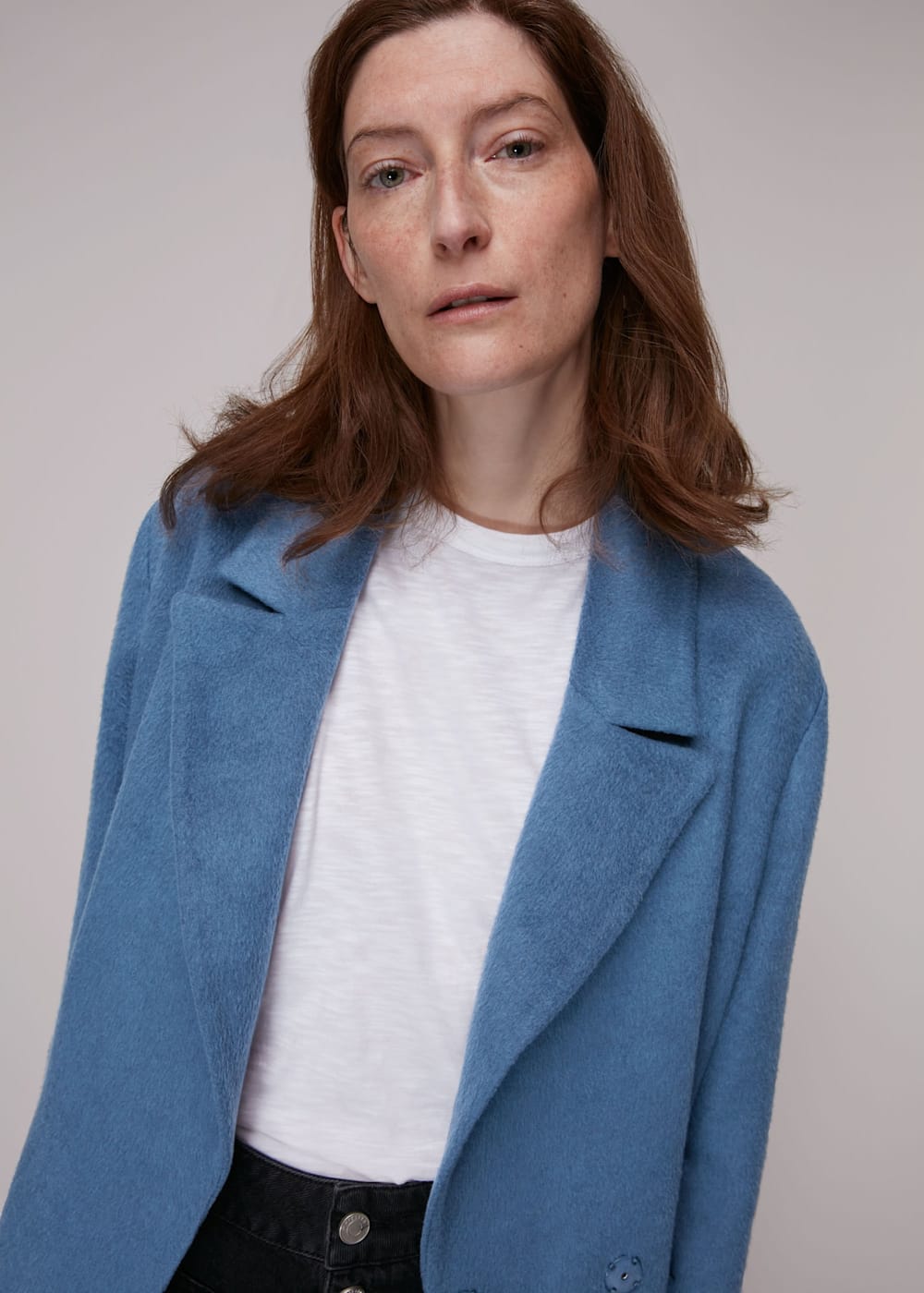 Whistles slim drawn coat shop