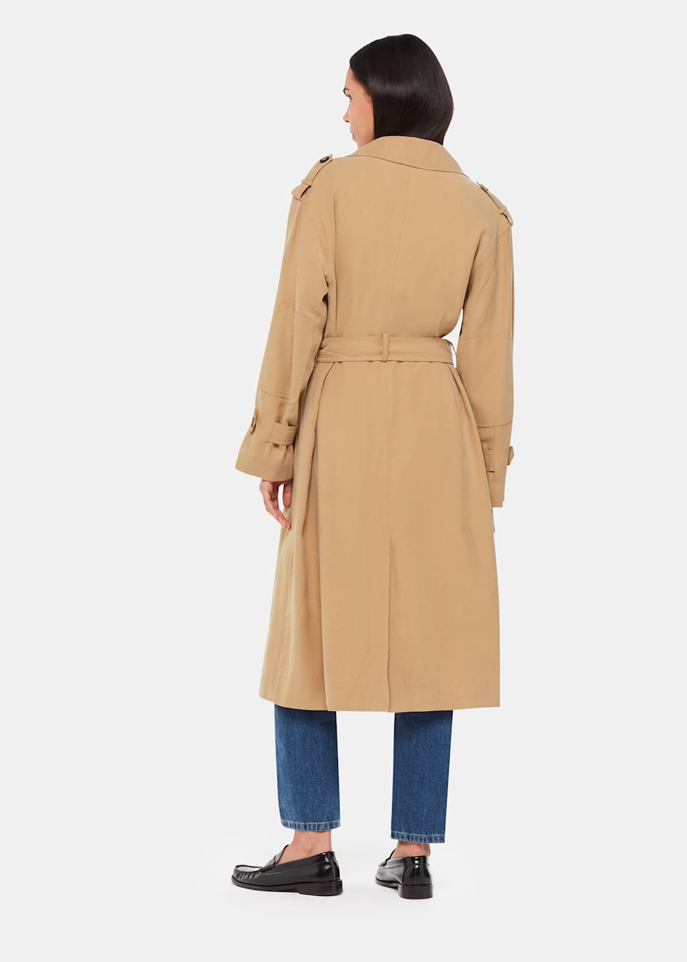 Whistles check trench coat 2025