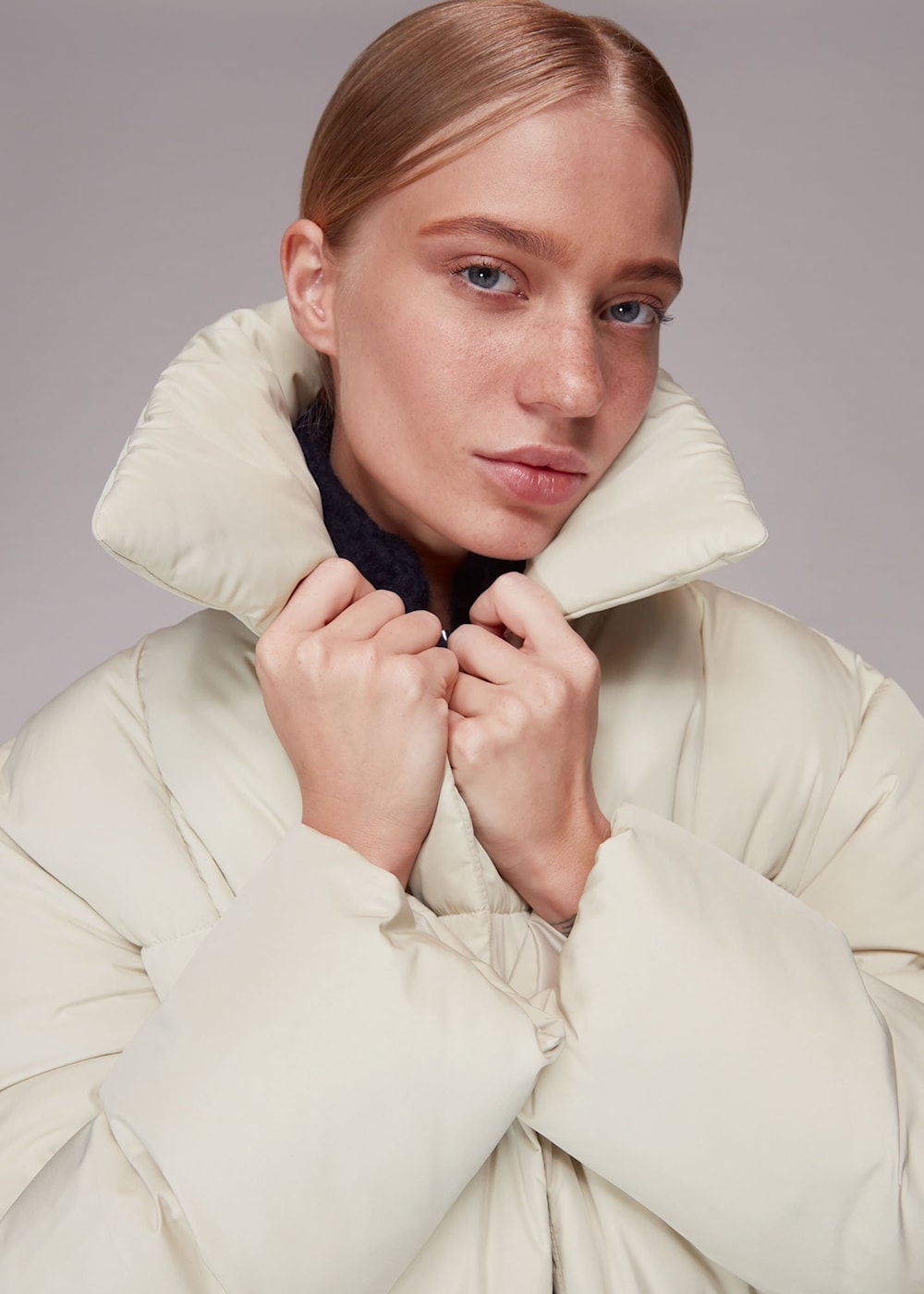 Ivory Wren Puffer Coat WHISTLES Whistles UK