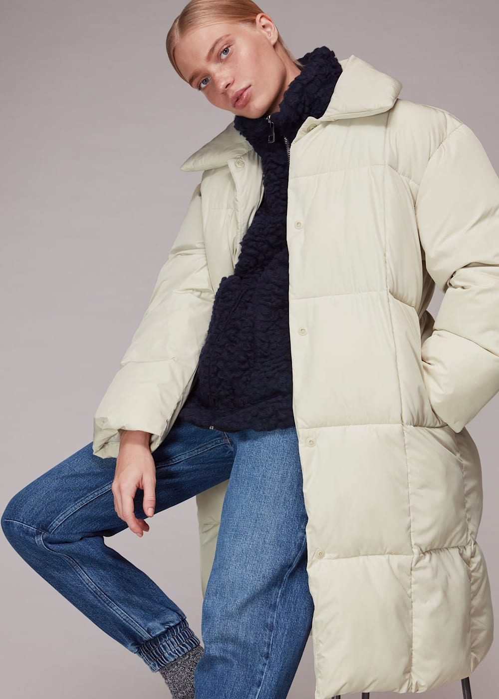 Ivory Wren Puffer Coat WHISTLES Whistles UK