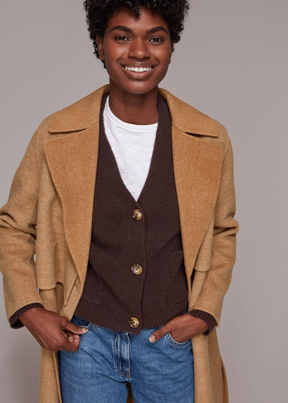 Whistles double faced wool coat shop