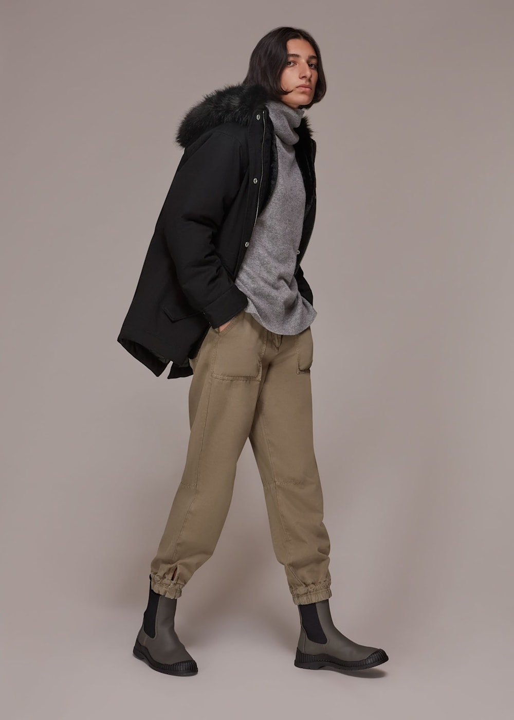 Whistles black parka 2025