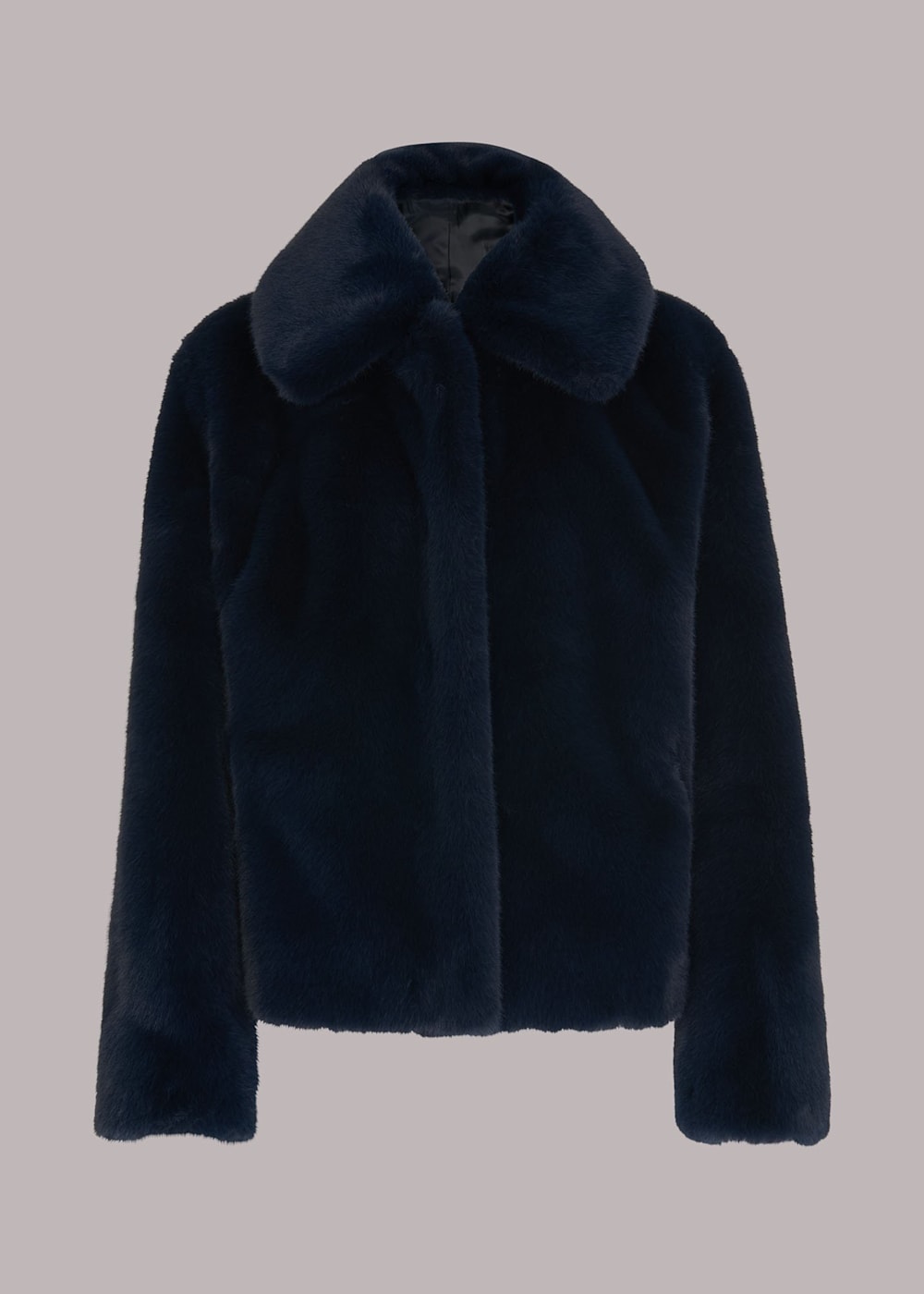Navy fluffy coat 2025