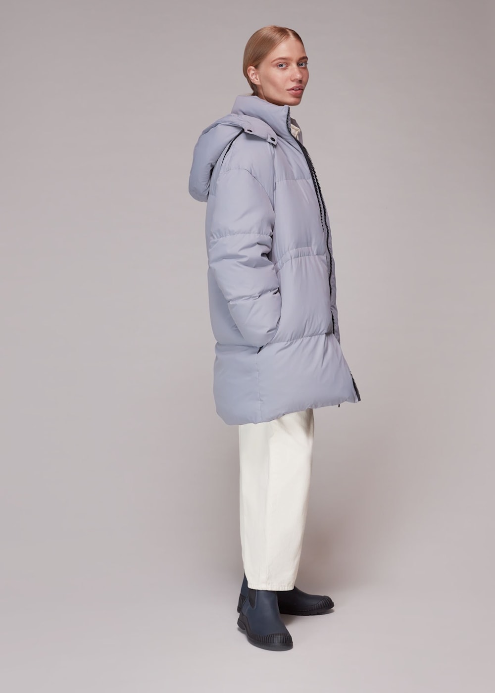 Pale blue parka hotsell