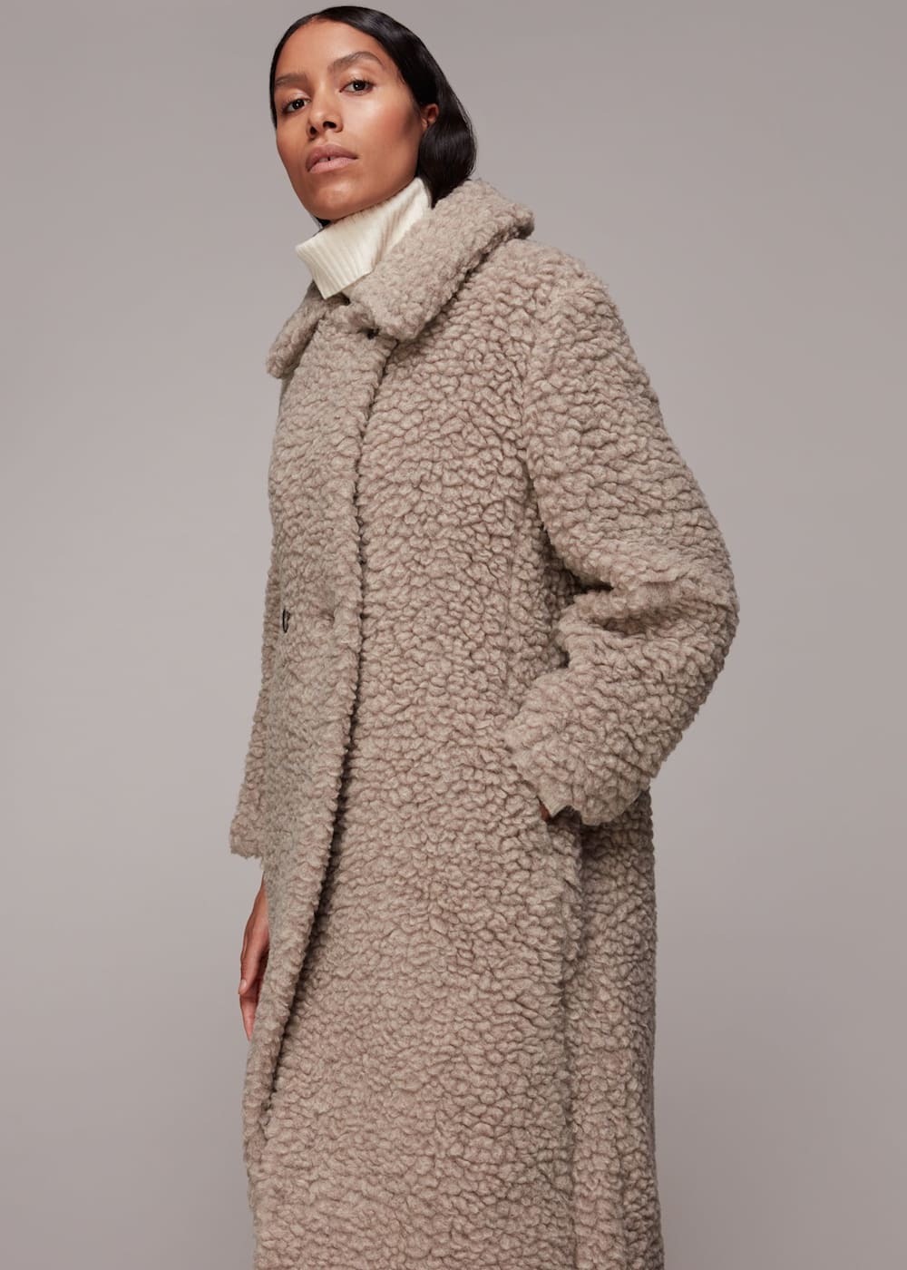Teddy fleece coat womens hot sale