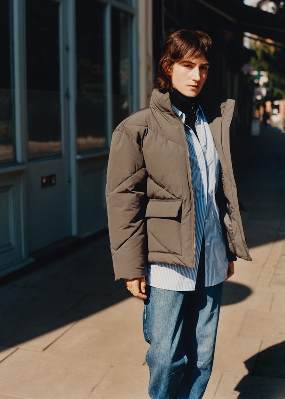 Dark Grey Lydia Padded Jacket WHISTLES Whistles ROW