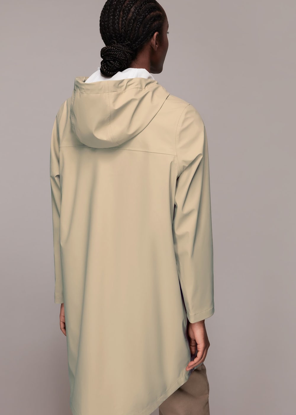 Camel rain mac top