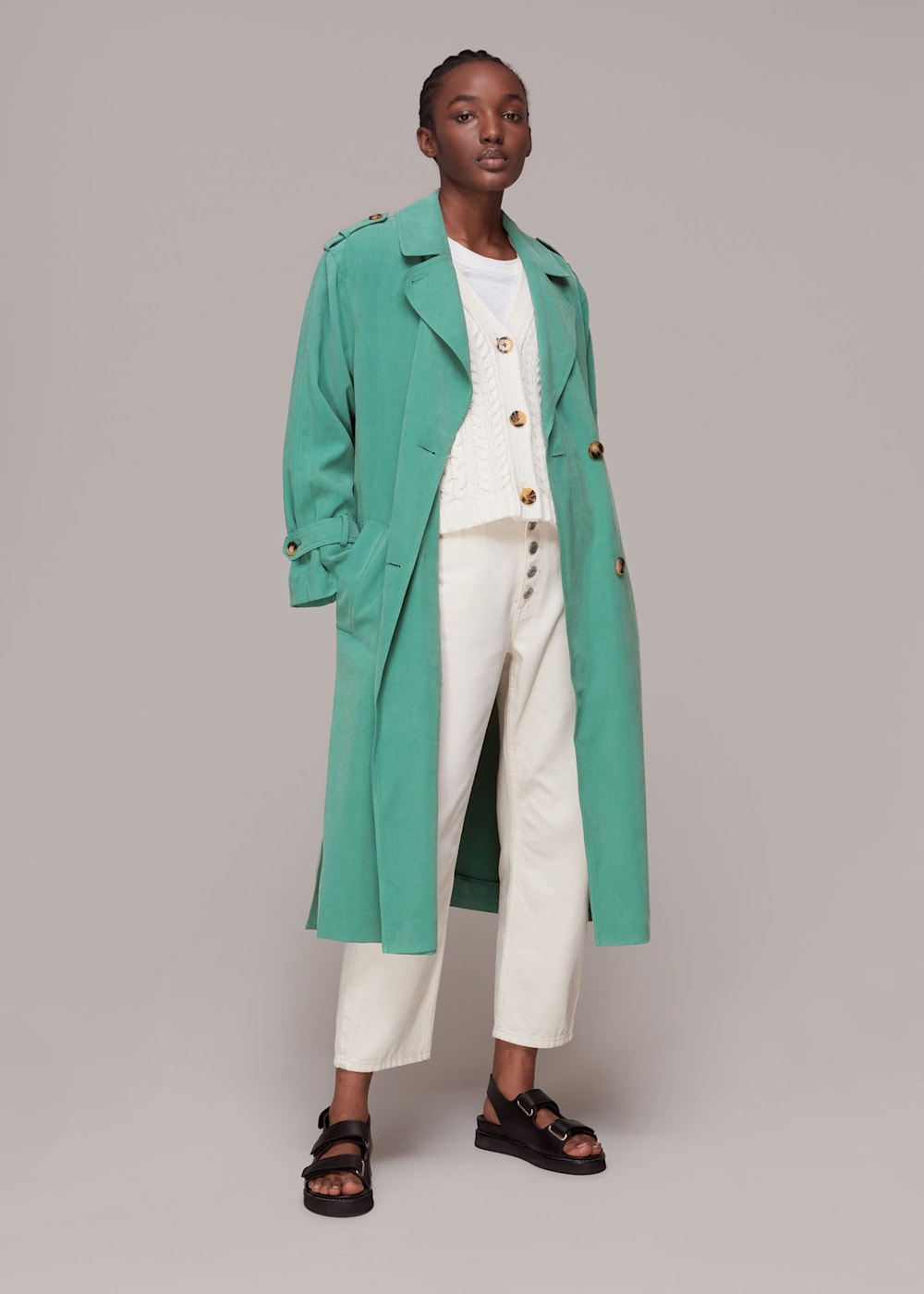 Teal trench coat best sale