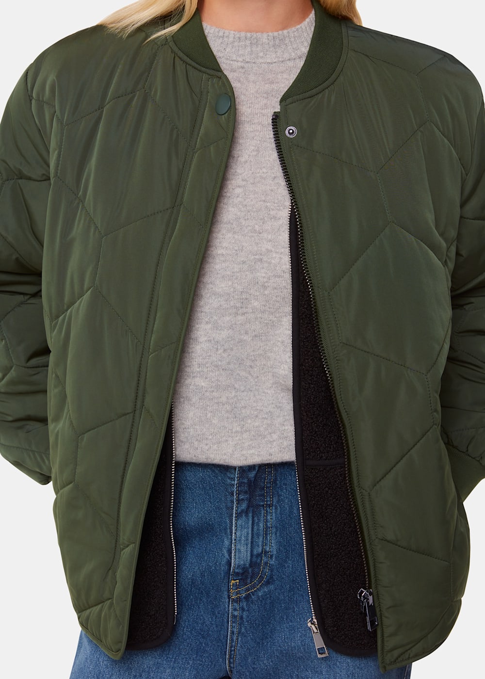 Ida Short Quilted Coat Khaki Ida Short Quilted Coat Khaki