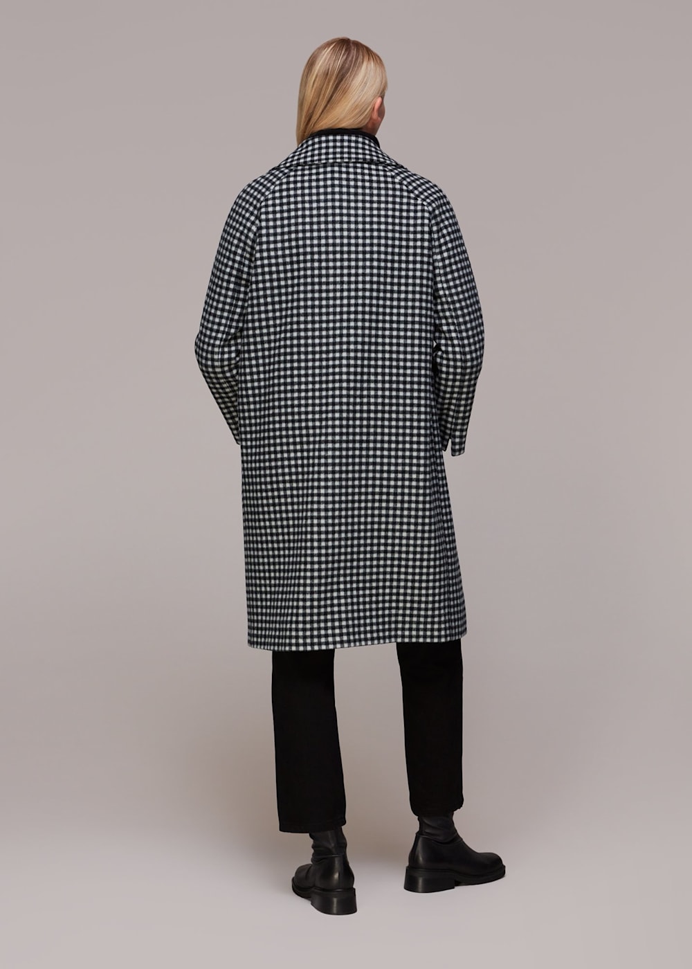 Black wool cocoon coat cheap