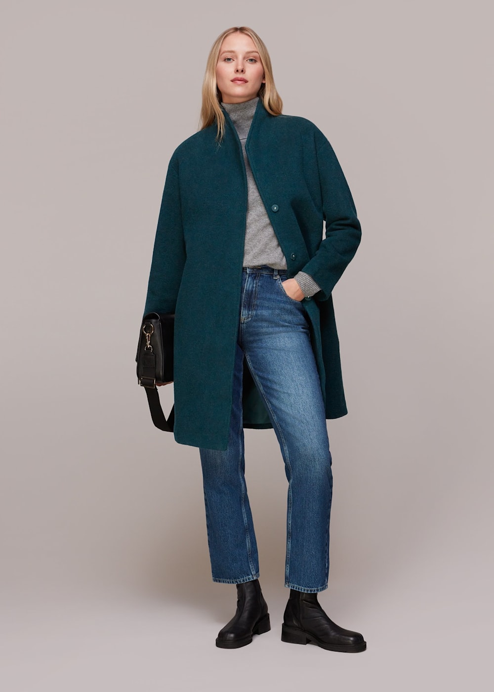 Whistles green coat outlet