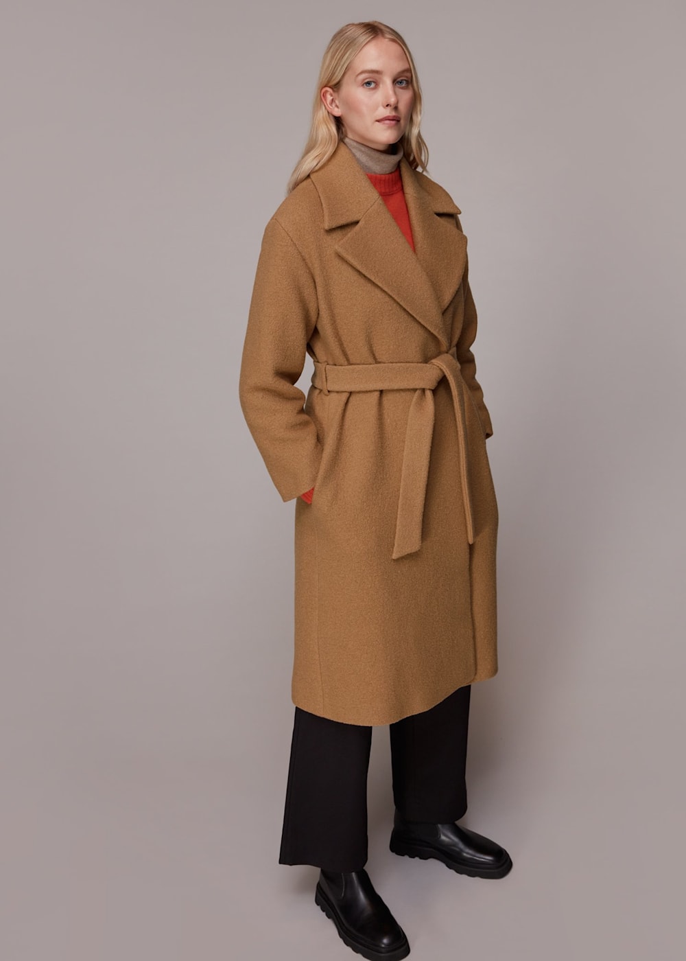 Petite camel coat wrap shop