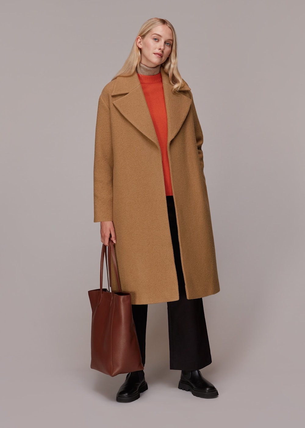 Whistles camel coat hot sale