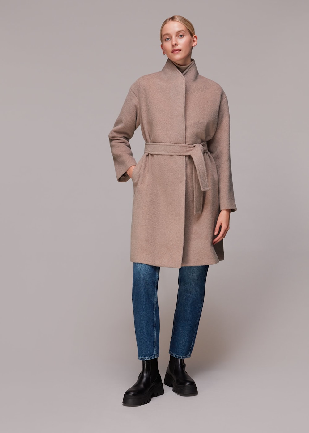 Funnel neck coats ladies hotsell