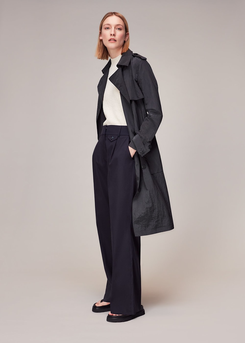 Dark grey trench coat new arrivals