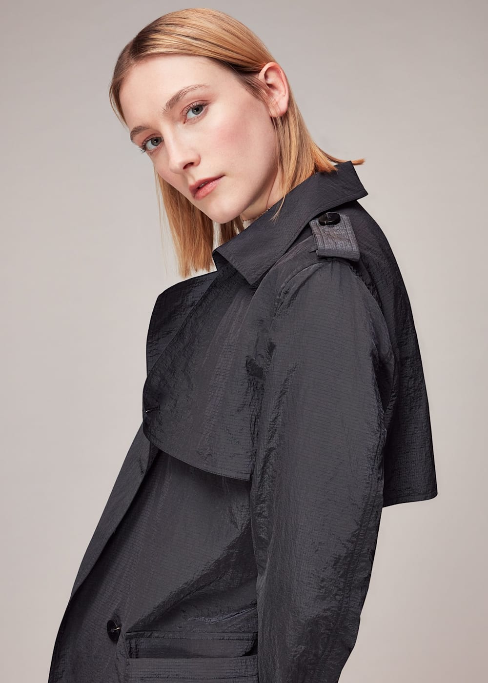Dark Grey Water Resistant Trench Coat | WHISTLES | Whistles US | Dark Grey Water Resistant Trench Coat | WHISTLES | Whistles US |
