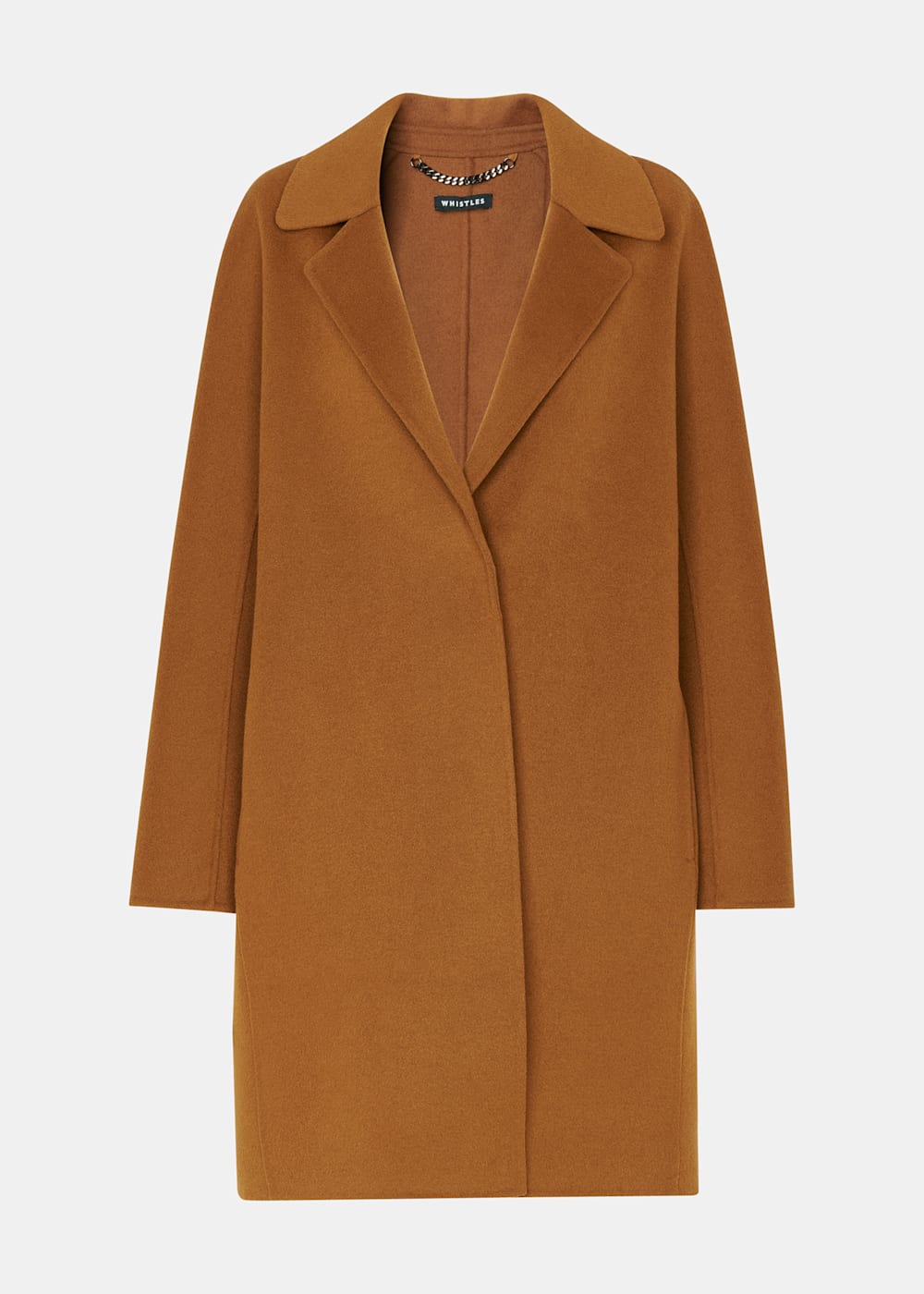 Camel Julia Wool Double Faced Coat WHISTLES Whistles UK