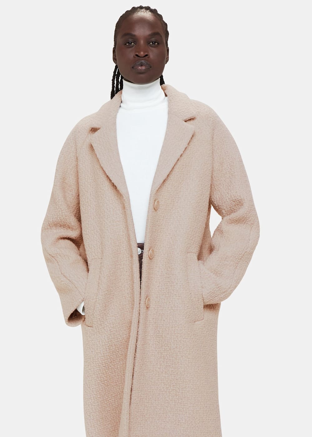 Boucle wool coat new arrivals