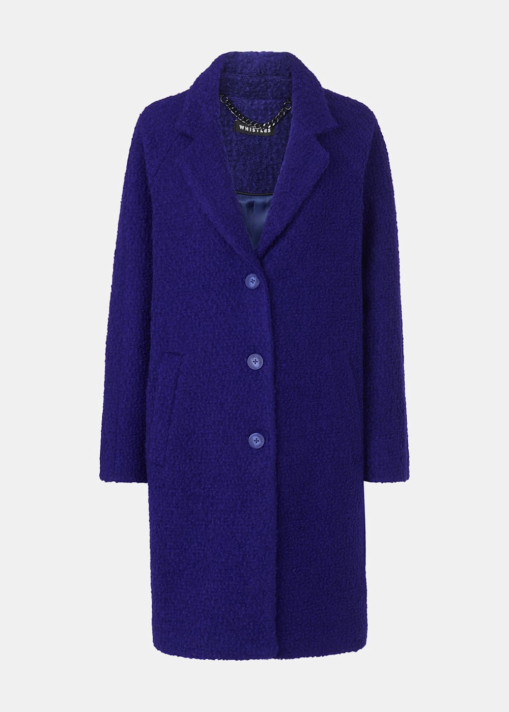 Boucle coat blue hotsell