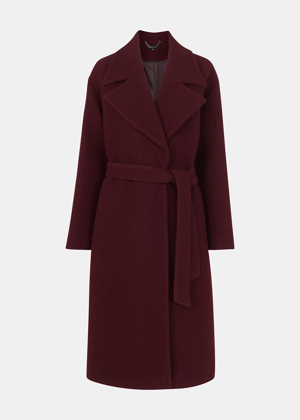 Burgundy long coat outlet