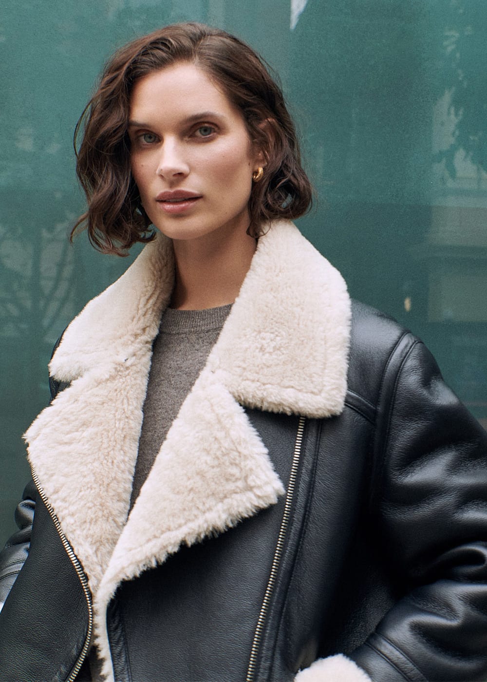 Whistles Black Faux Fur Aviator Whistles Black Faux Fur Aviator