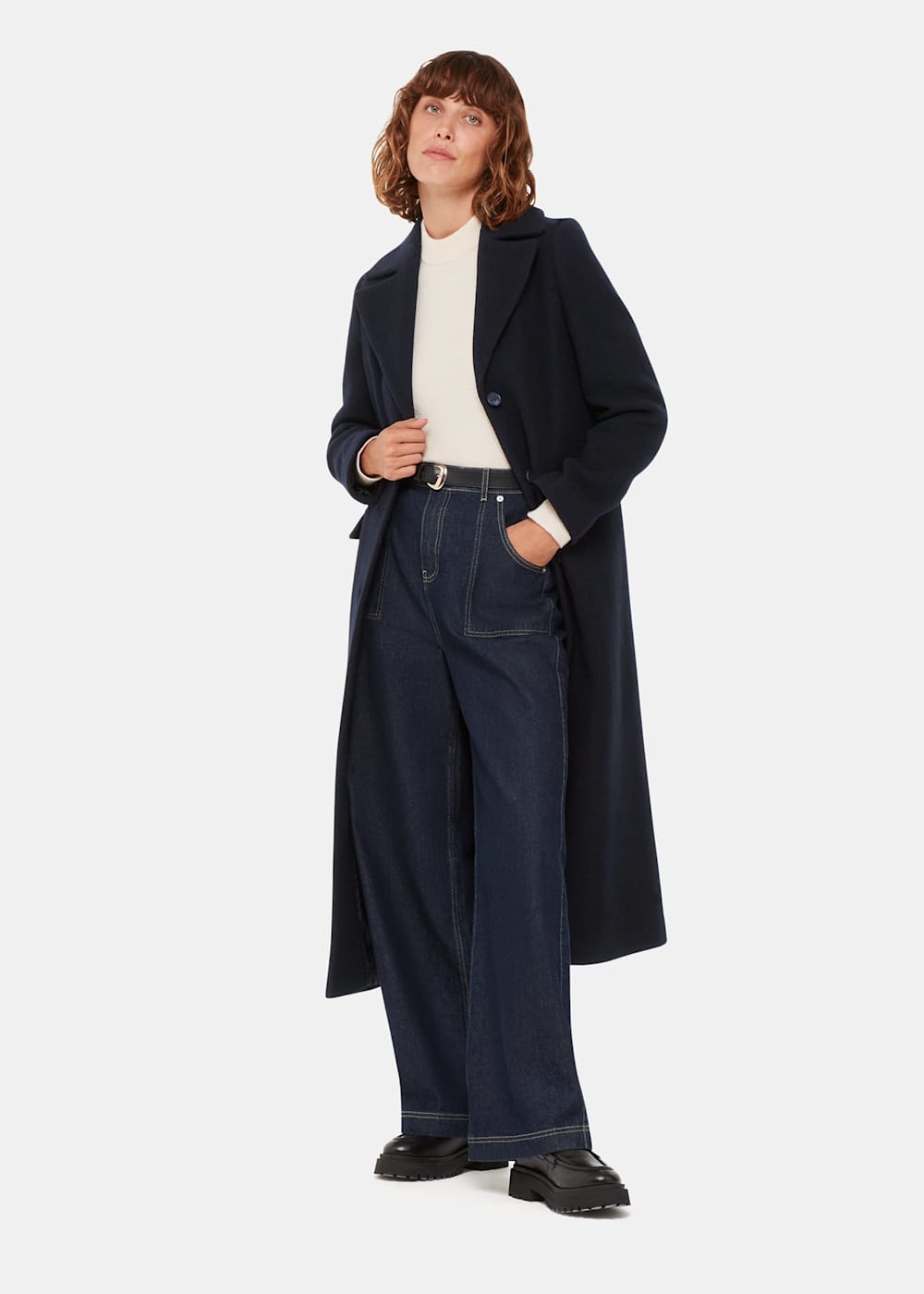 Whistles navy coat hot sale