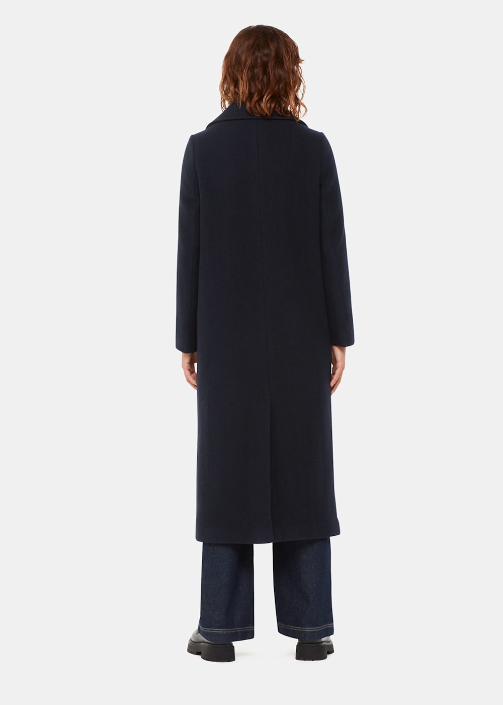 Whistles wide sleeve coat navy hotsell