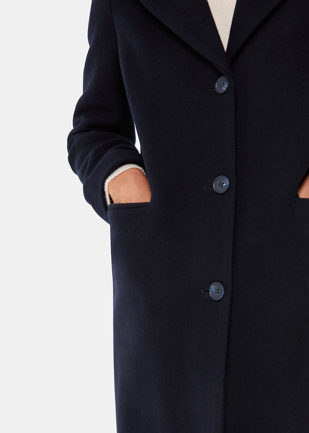 Whistles navy coat 2025