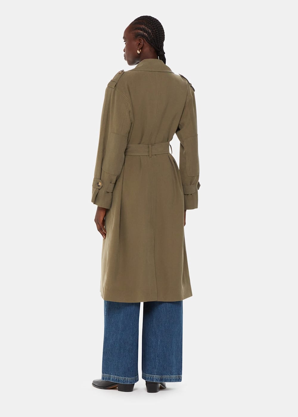 Khaki Riley Trench Coat WHISTLES Whistles UK