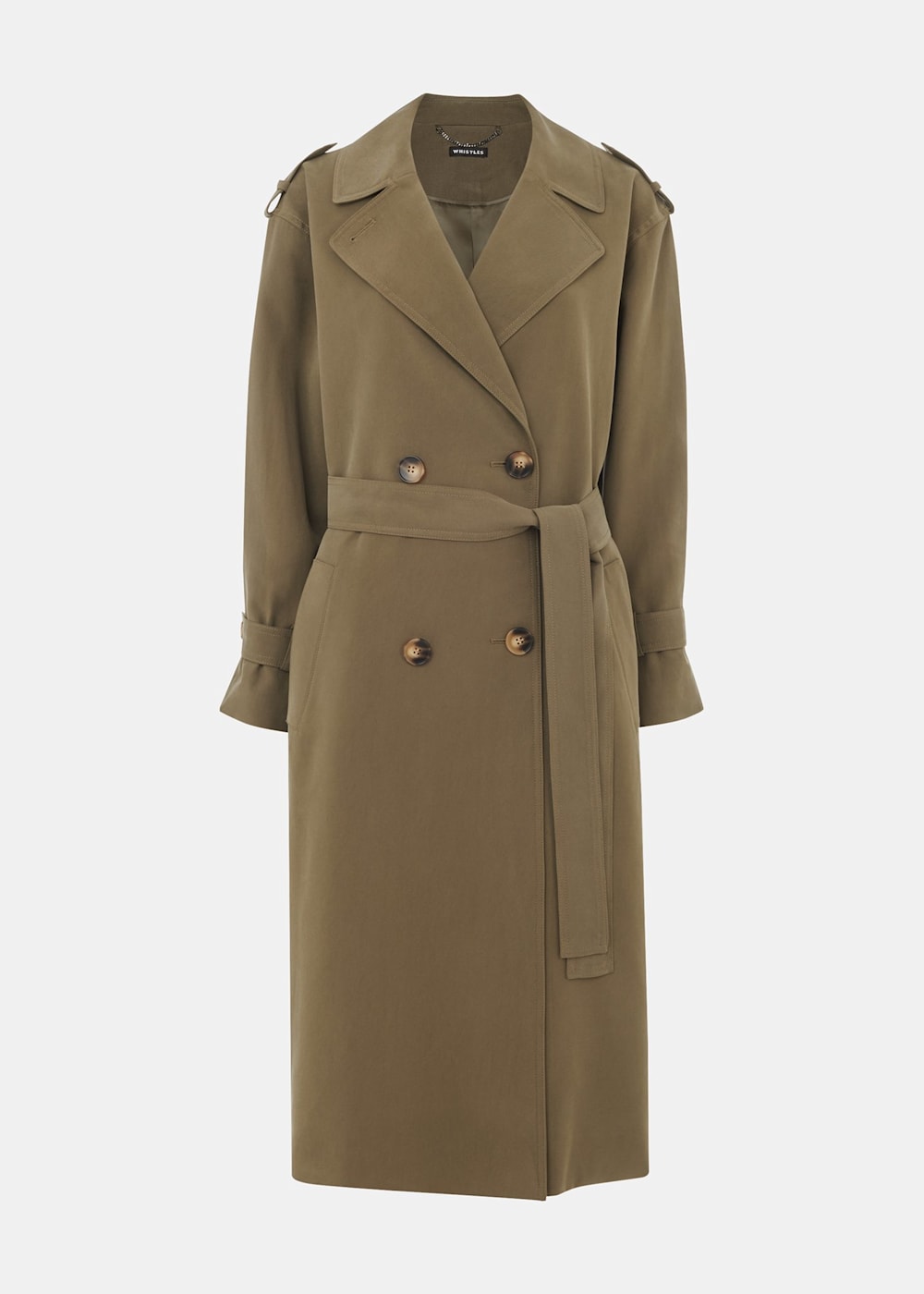 Khaki Riley Trench Coat WHISTLES Whistles UK