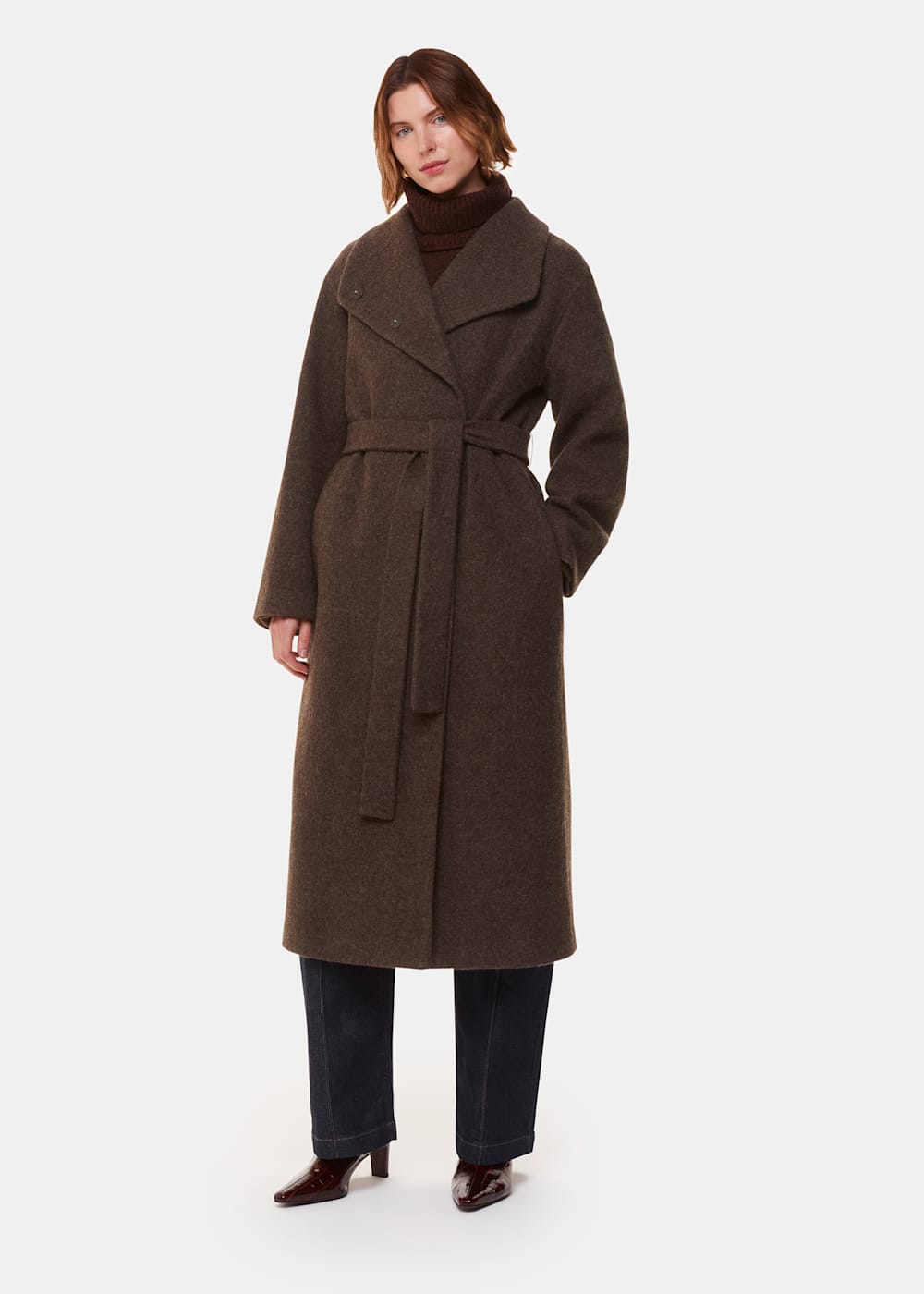 Whistles Morgan Funnel Neck Coat Whistles Morgan Funnel Neck Coat
