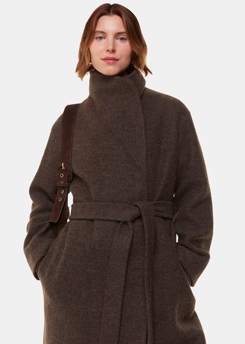 Whistles Morgan Funnel Neck Coat Whistles Morgan Funnel Neck Coat