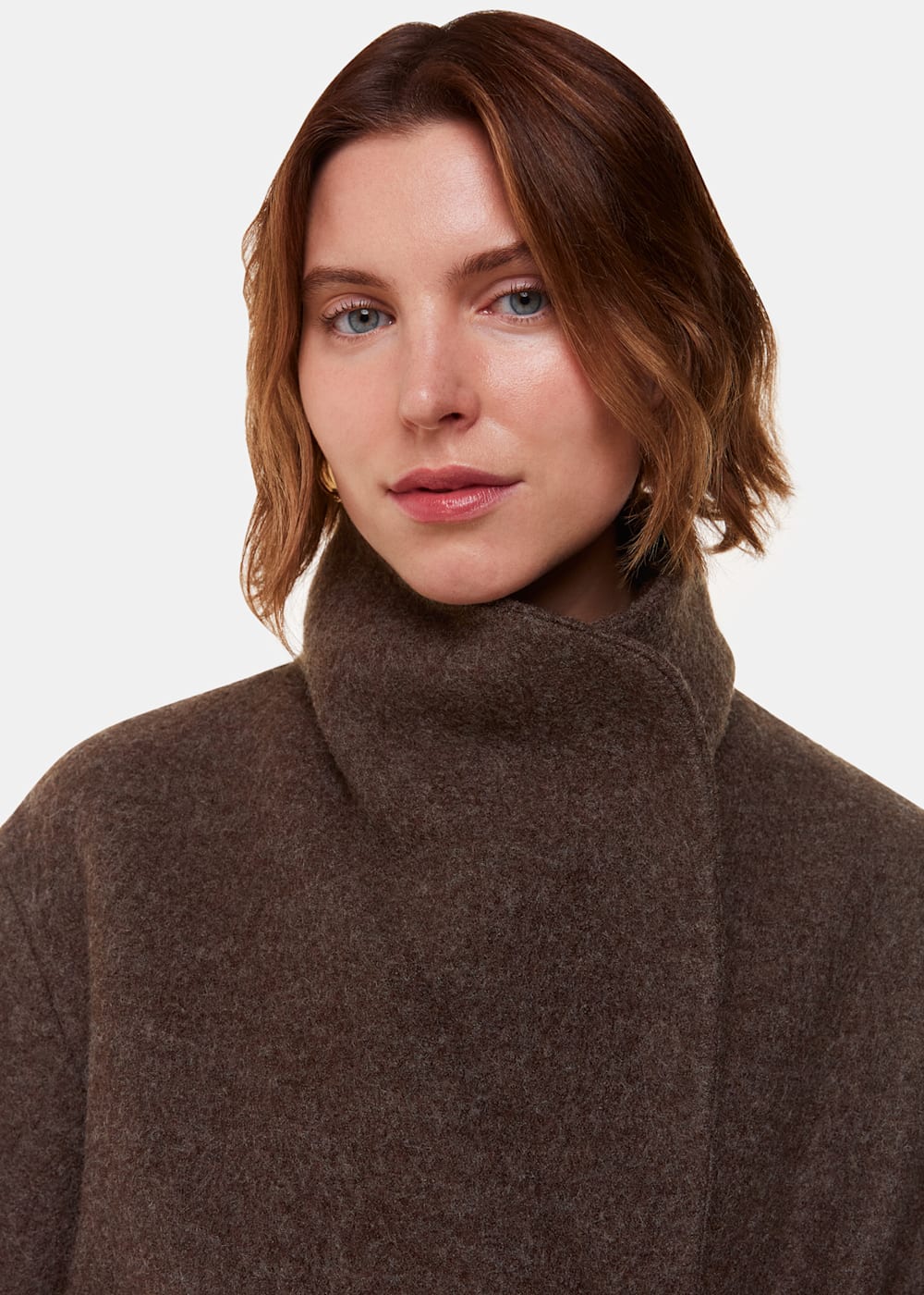Taupe Morgan Funnel Neck Coat | WHISTLES | Whistles US | Taupe Morgan Funnel Neck Coat | WHISTLES | Whistles US |