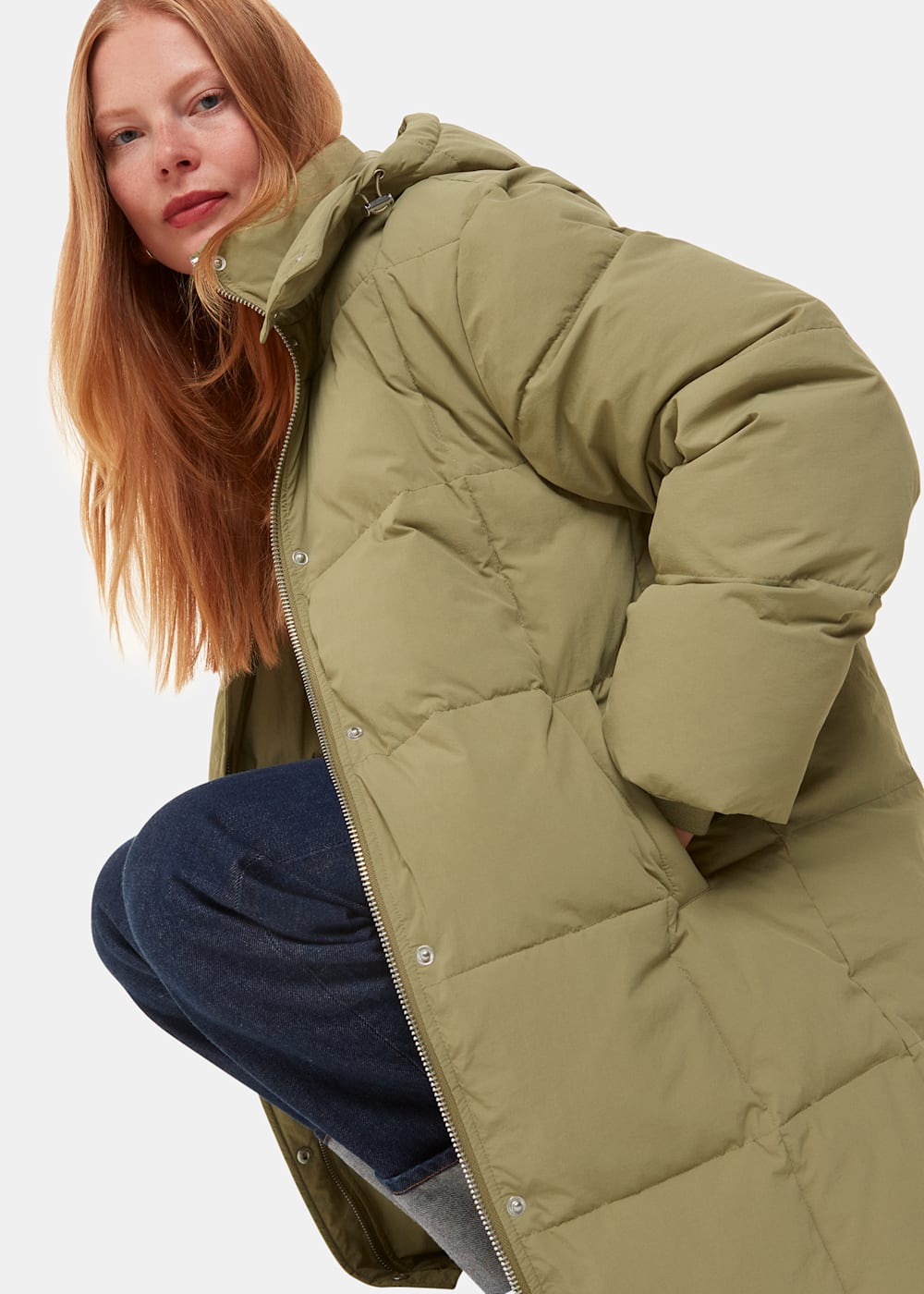 Whistles parka khaki hotsell