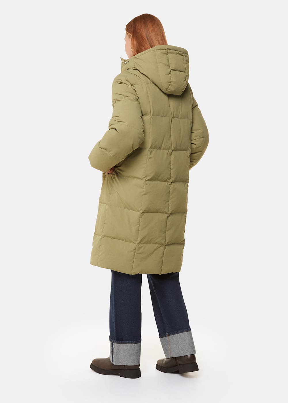 Khaki Una Puffa Coat WHISTLES Whistles UK