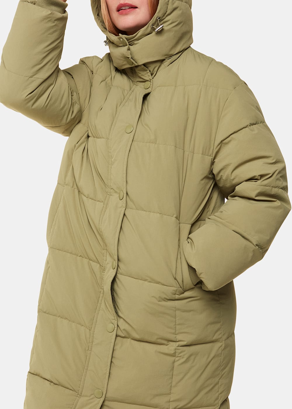 Khaki Una Puffa Coat WHISTLES Whistles UK