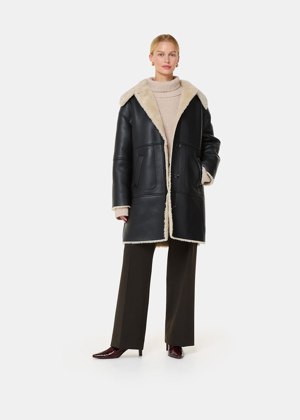 Whistles faux fur coat 2025
