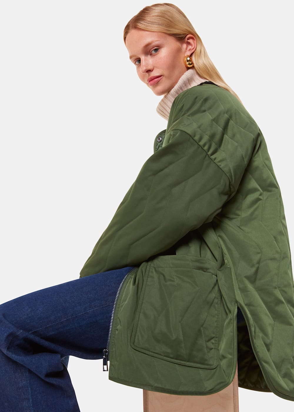 Whistles khaki parka on sale