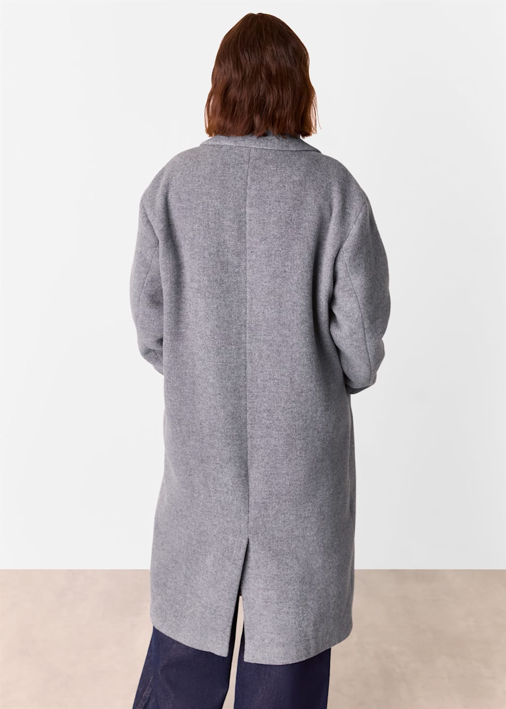 Grey Eliza Double Breasted Coat | WHISTLES | Whistles UK |