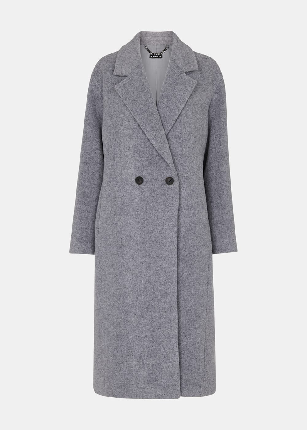 Grey Eliza Double Breasted Coat WHISTLES Whistles UK