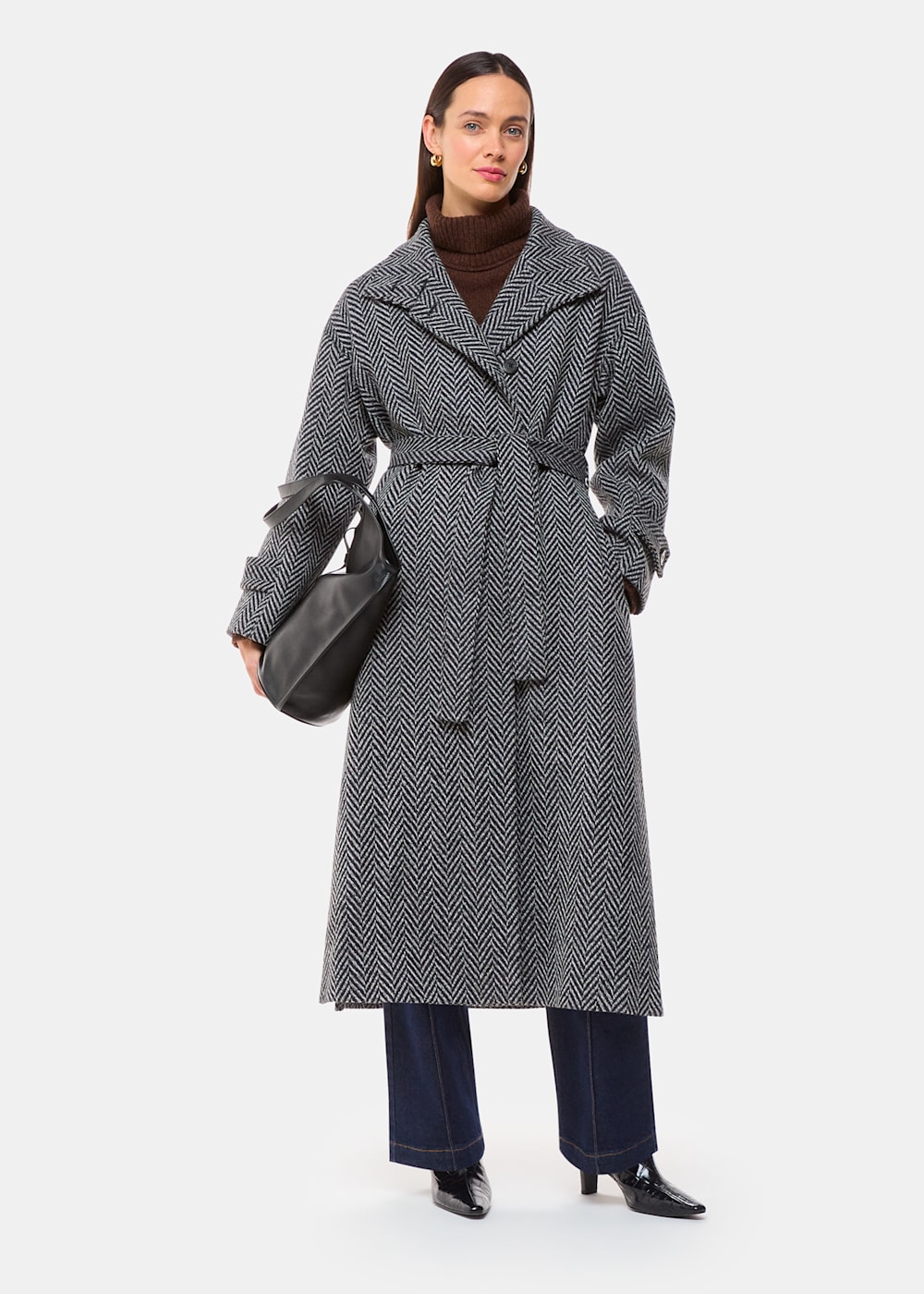 Multicolour Cosette Funnel Neck Coat WHISTLES Whistles UK